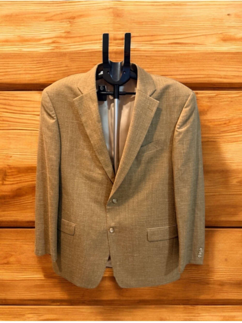 Paul Fredrick Men’s Brown Wool Silk Linen Blazer Sport Coat 44L